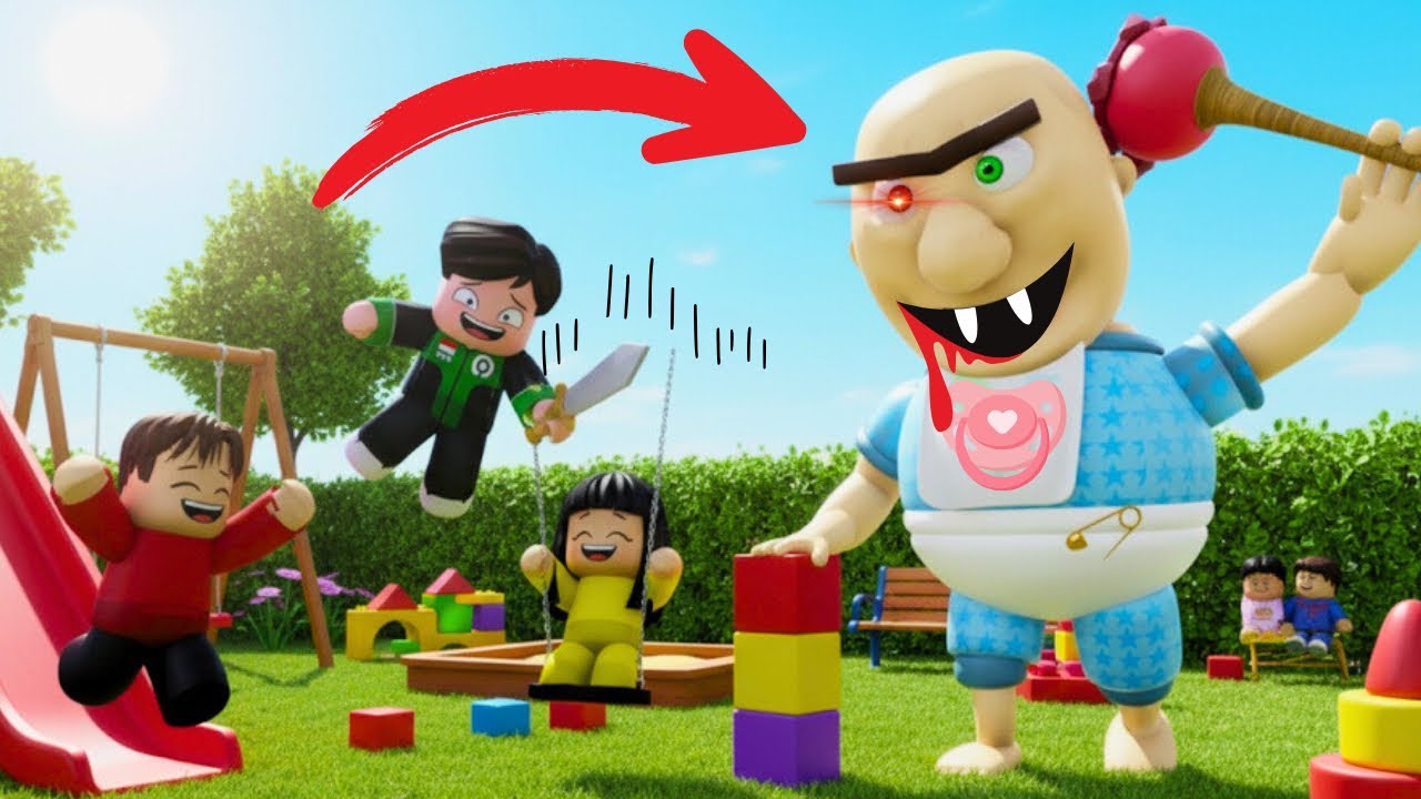 ASTAGA Yuta PANIK!! Bocil MIO dan HARABI Dimakan BAYI TITAN RAKSASA! Roblox Indonesia