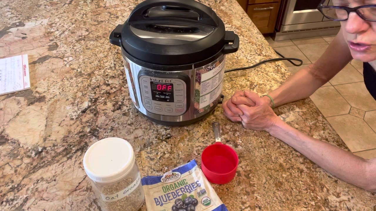 Instant Pot Blueberry Oat Groat Breakfast