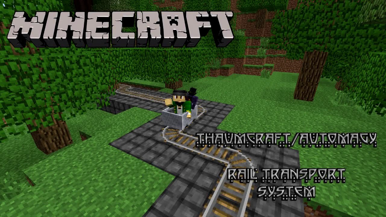 Thaumcraft/Automagy Rail Transport System