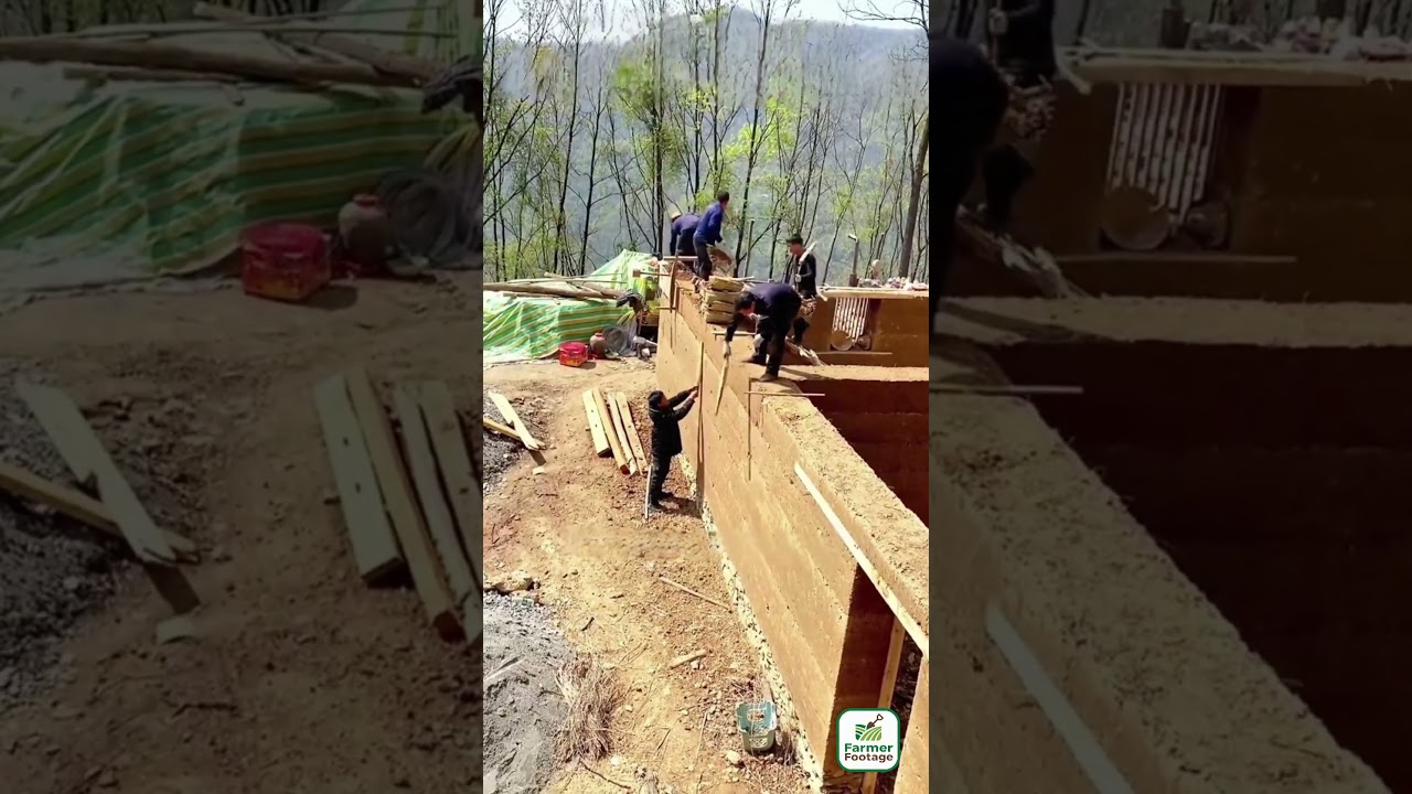 An ancient technique for building houses with rammed earth