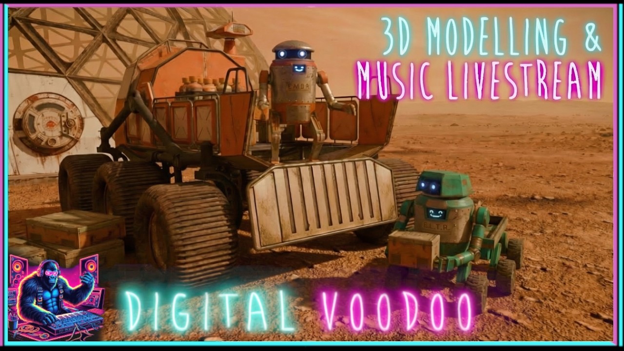 Digital Voodoo Music & 3D Modelling Live Stream - Horizontal Stream