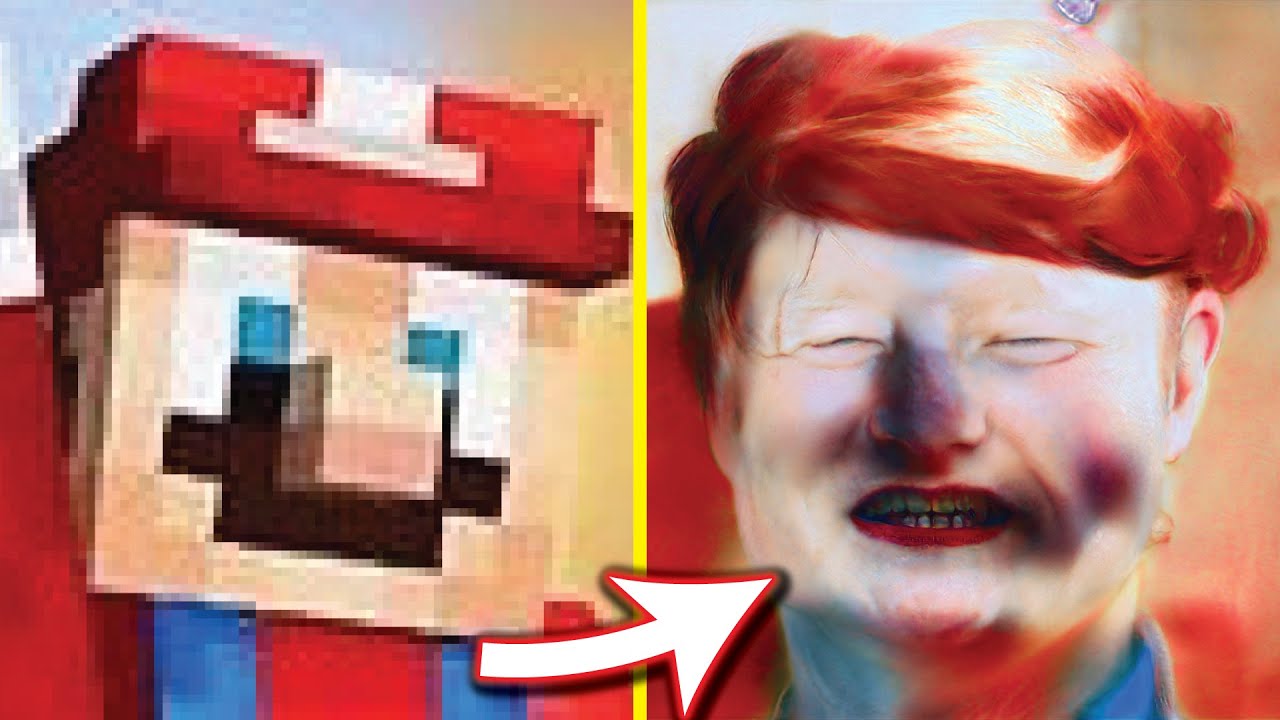 CURSED Mario in Real Life Generator: Funny Super Mario vs Luigi vs Yoshi AI Face Depixelizer!