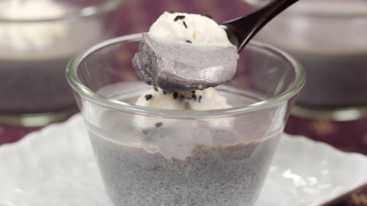 Black Sesame Pudding Recipe (Exquisite Dessert with Rich Sesame Flavor) | Cooking with Dog