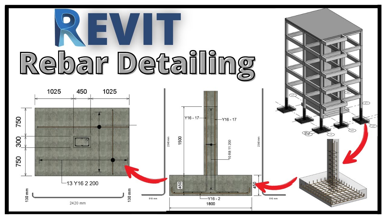 Revit tutorials_ Reinforcement detailing of foundations in Revit_ Model & Detail in simple steps