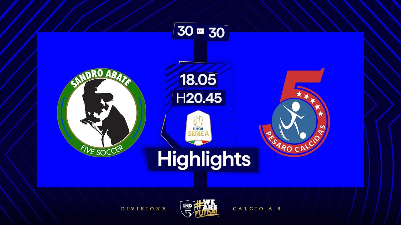 Sandro Abate-Italservice Pesaro 3-7 | 30ª giornata | Serie A 2024/2025 | Highlights