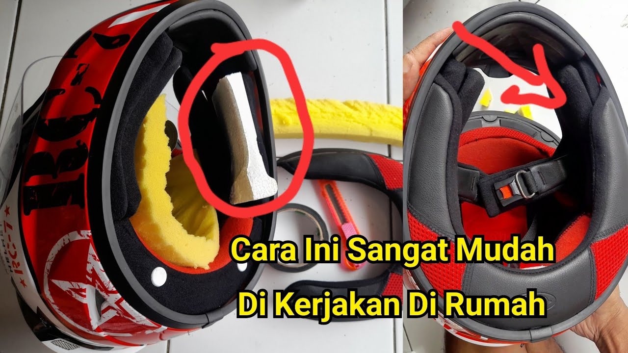 Tutorial Cara Merubah Ukuran Helm Yang Longgar - Tutorial How to Change Helmet Size