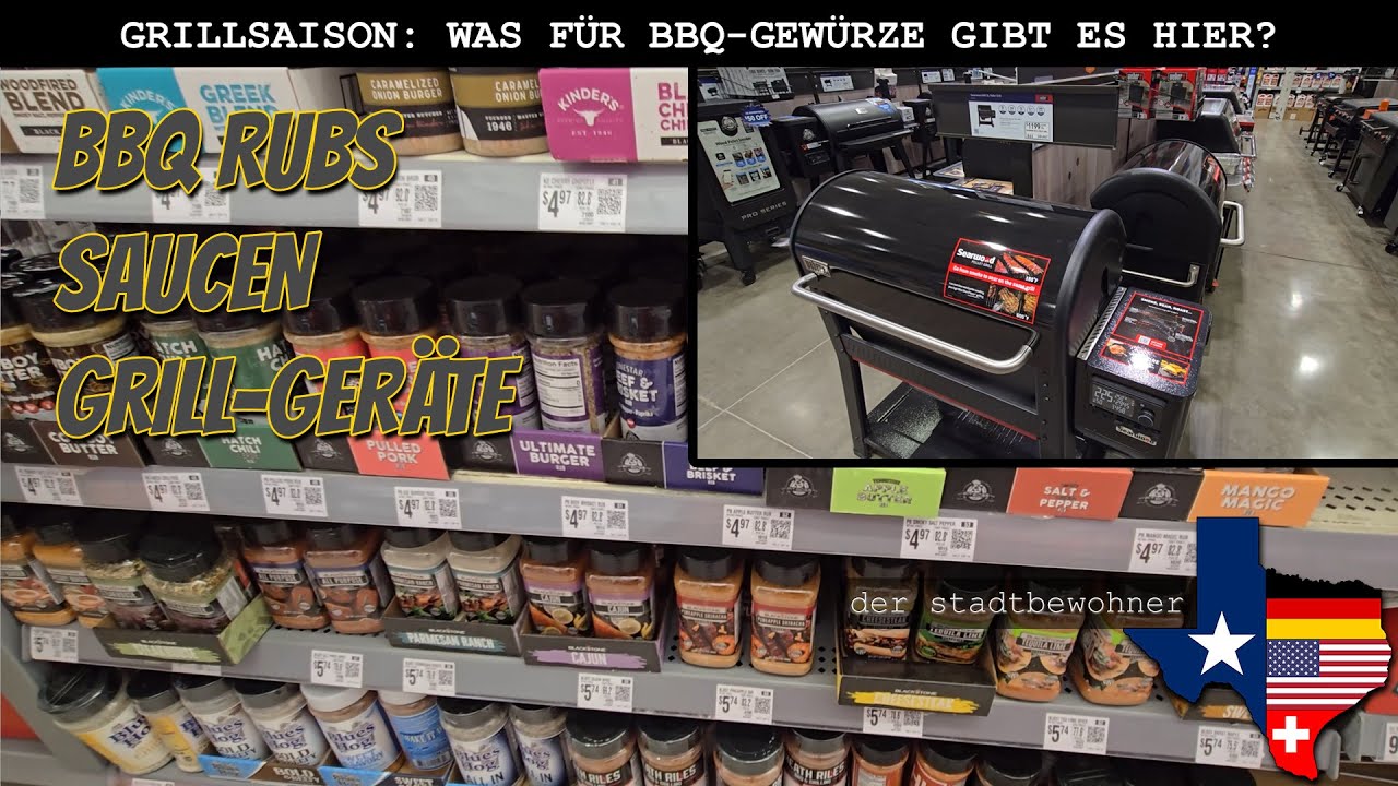Grillsaison: Was für BBQ Rubs, Saucen und Grills findet man im US-Einzelhandel?