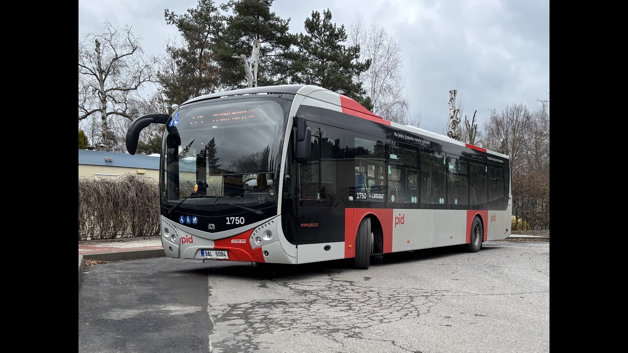 SOR NS12 #1750 Stenbus Praha linia 221 kierunek Čern&yacute; Most