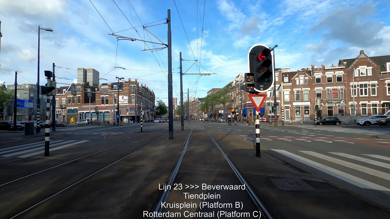 Cabinerit RET tram 23 Route Mei 2020 Marconiplein - Beverwaard