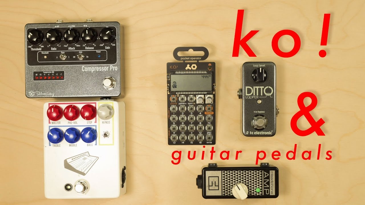 PO-33 KO! с гитарными педалями
