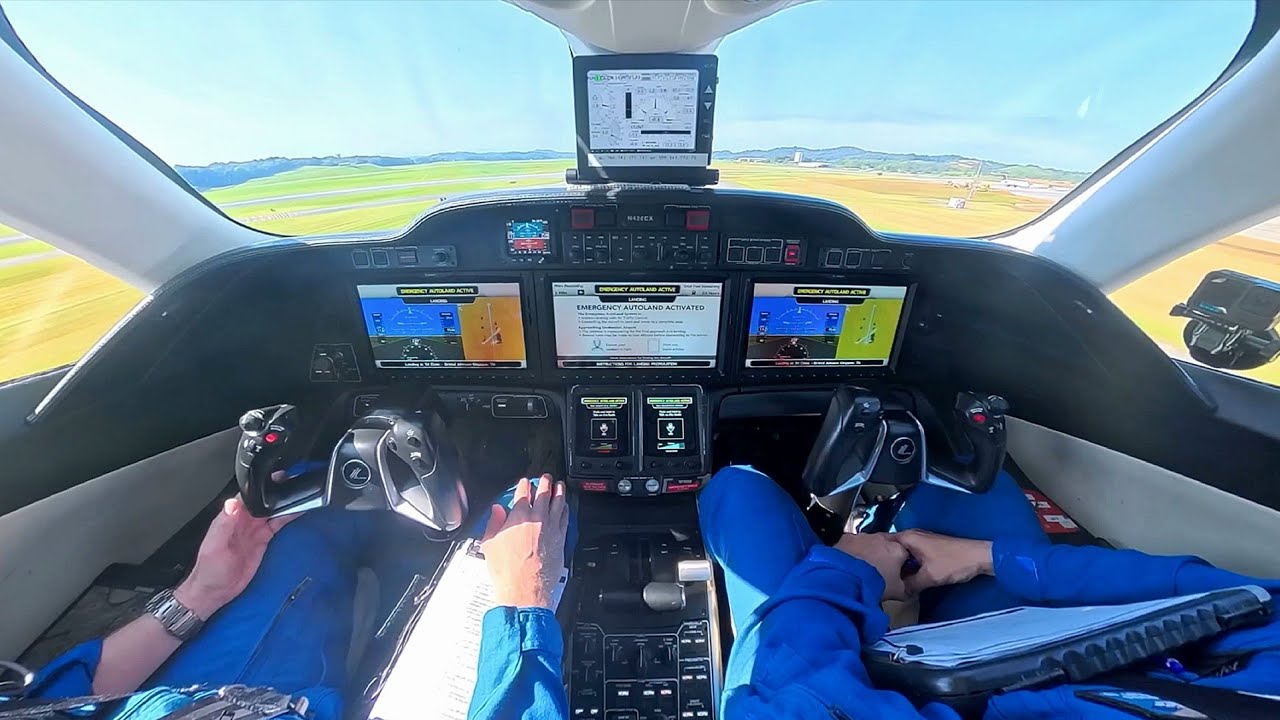 HondaJet Elite II Emergency Autoland - Real Test and Demonstration