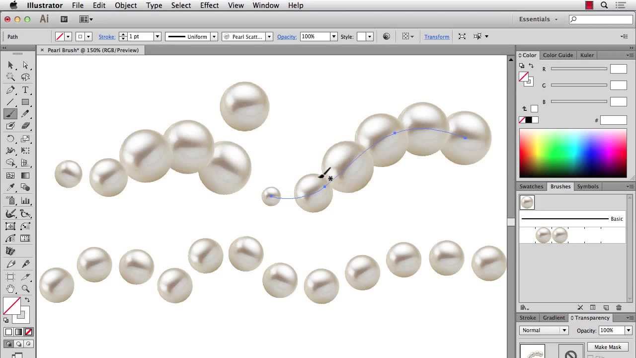 Illustrator Pearl Image Brush