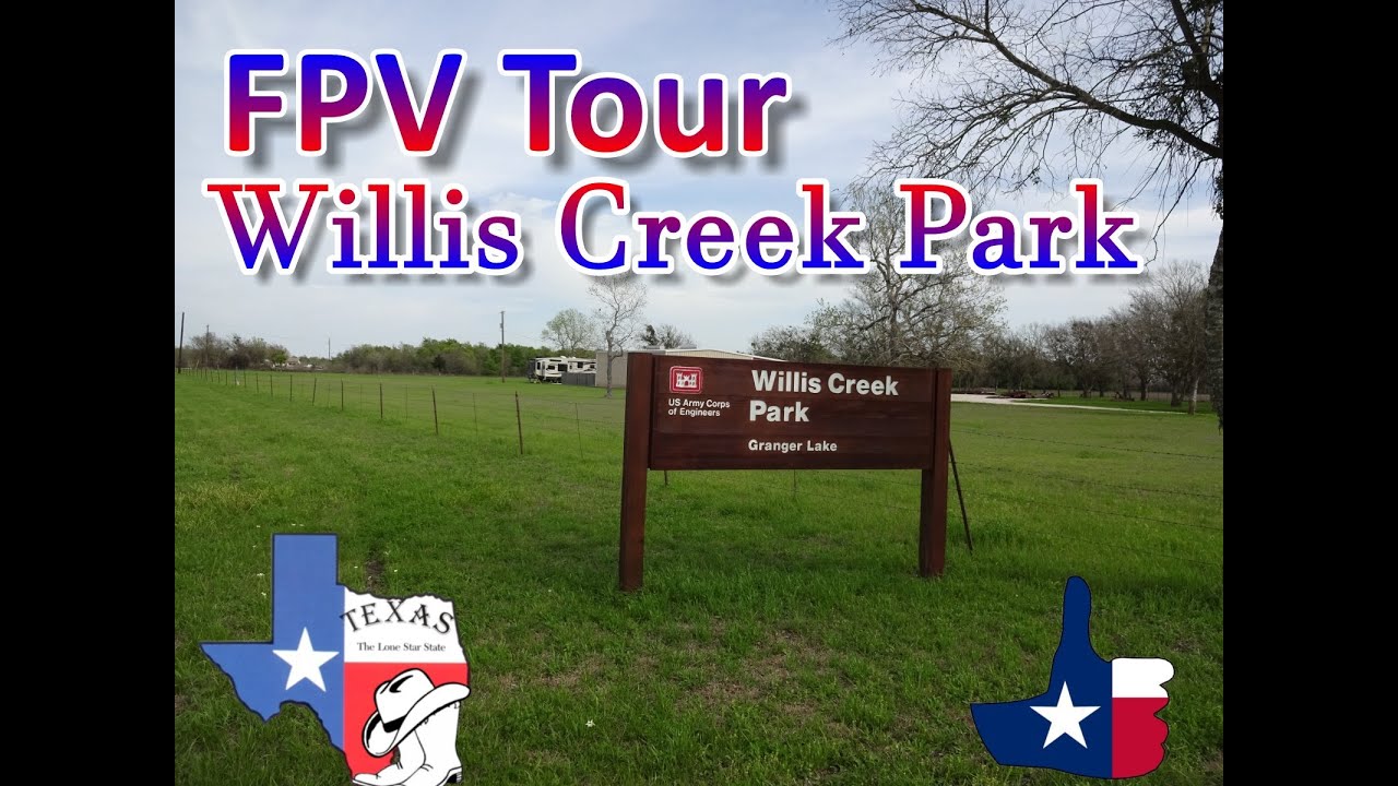 Driving Through Willis Creek Park On Granger Lake, Granger Texas