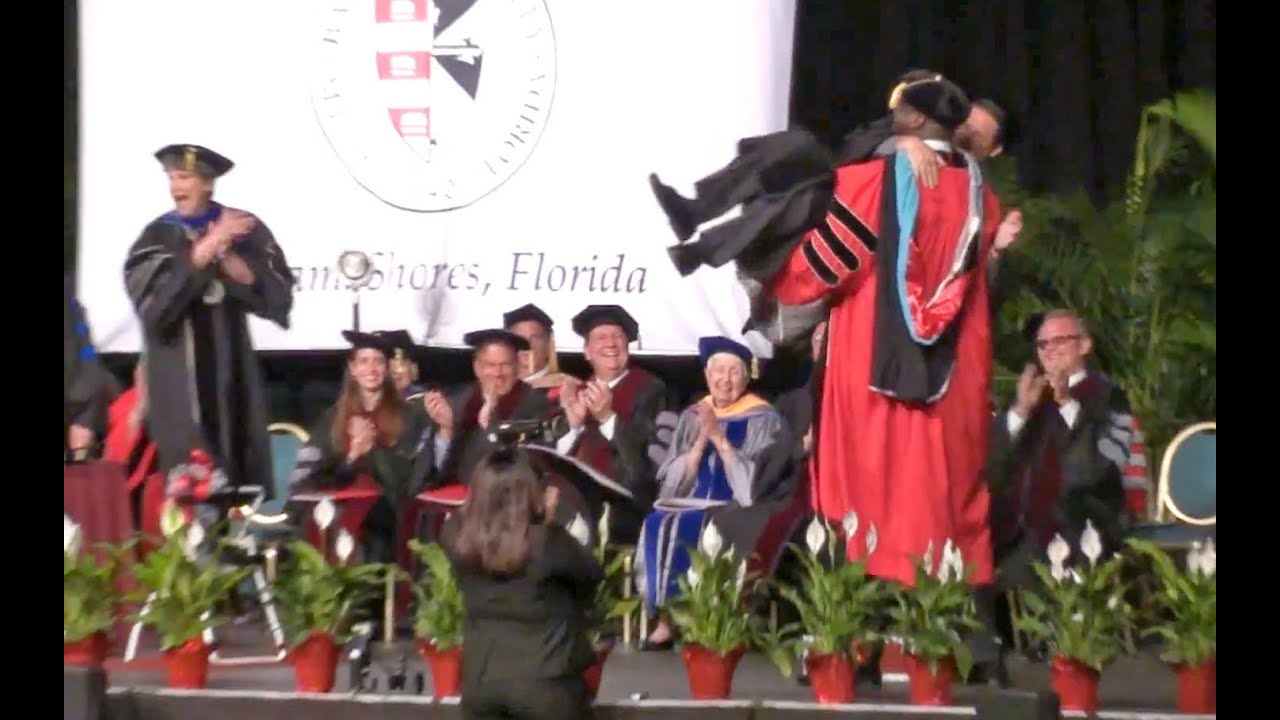 Shaq graduates from Barry University - Picks up his Professor! (in HD)
