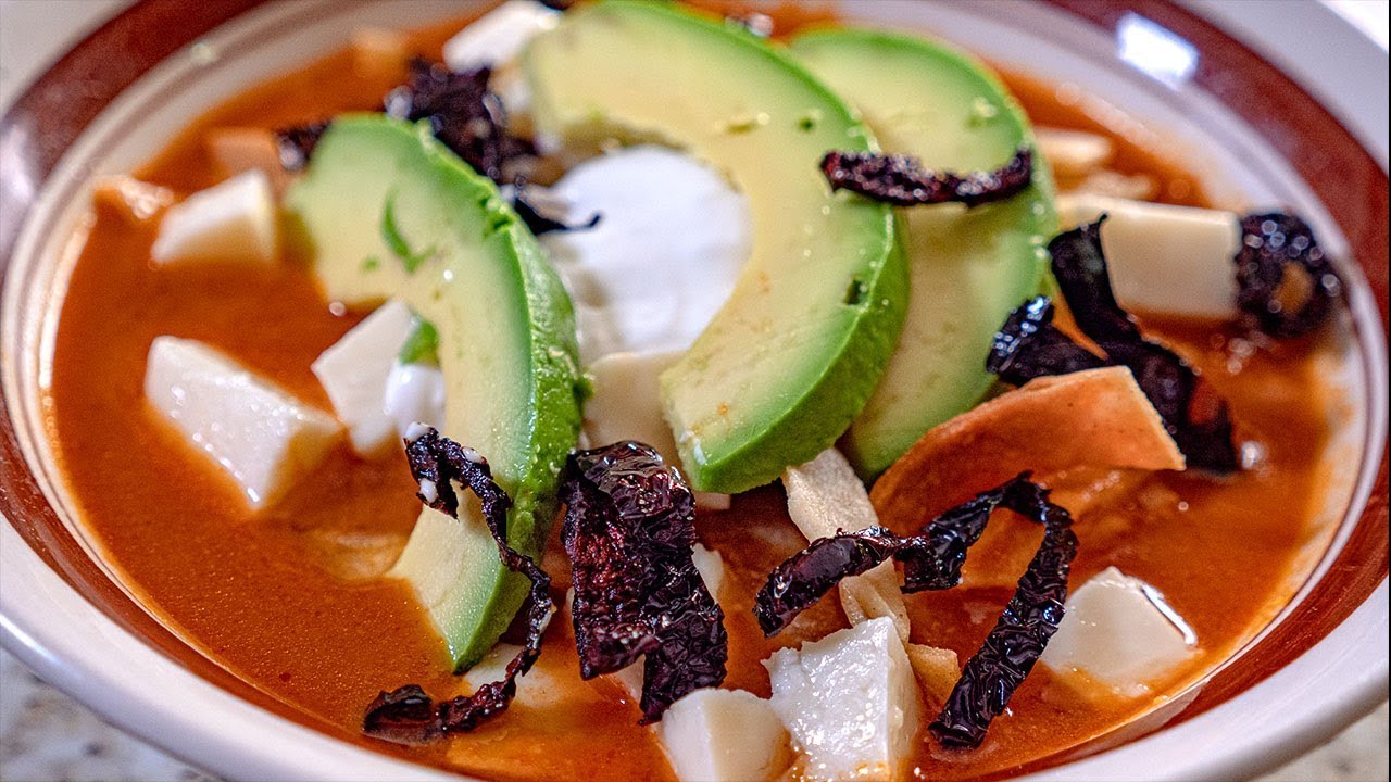 Sopa De Tortilla | Recetas de Desayunos Mexicanos Faciles