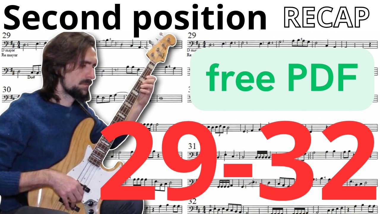 #29 to #32 Bass Sight-Reading Exercise | Daily Practice (Bajo eléctrico)