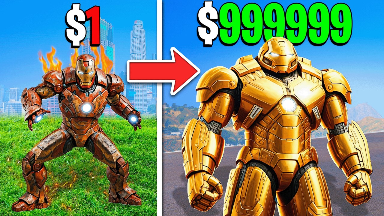 $1 to $1,000,000 IRON MAN In GTA 5