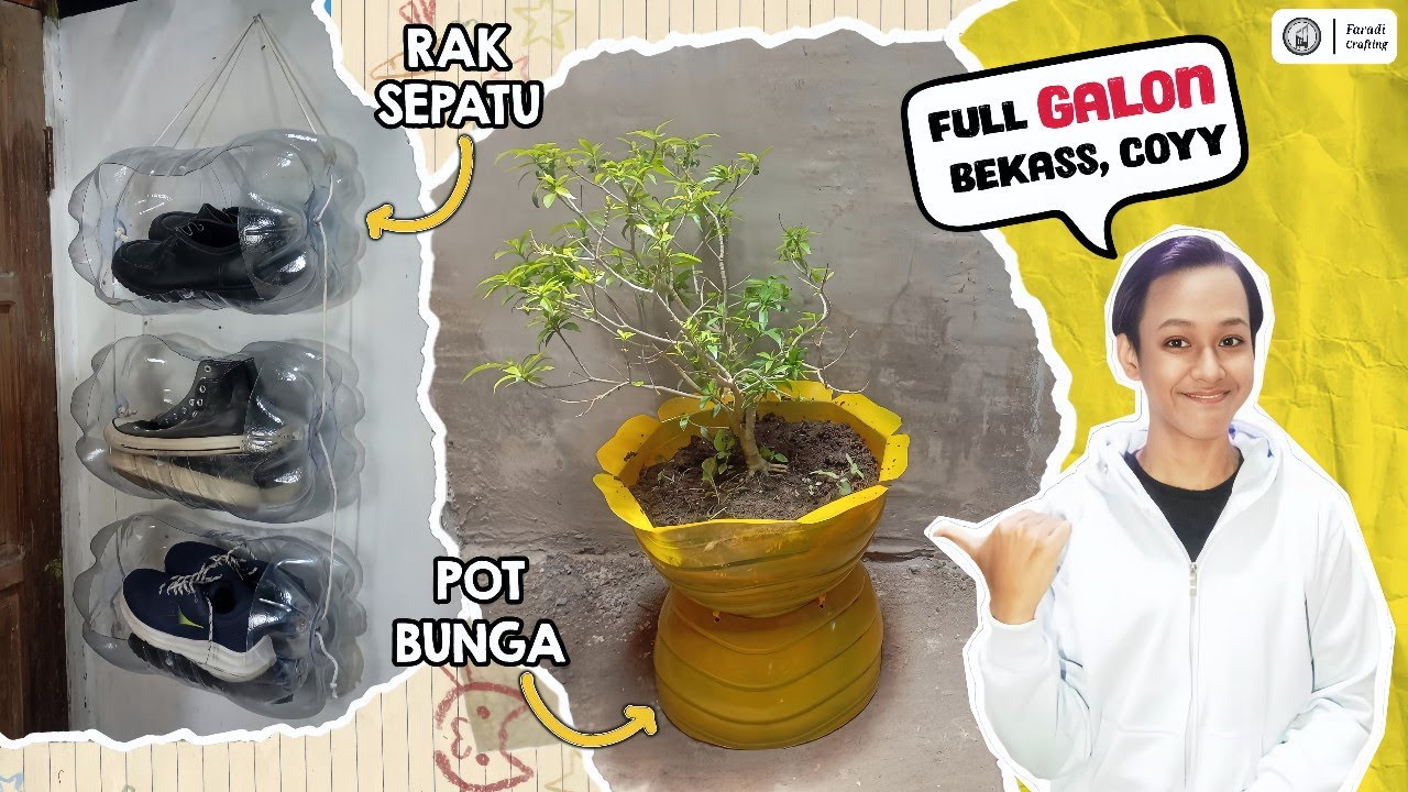 GINI BUATNYA! Rak Sepatu dan Pot dari Galon | Do It Yourself (DIY)