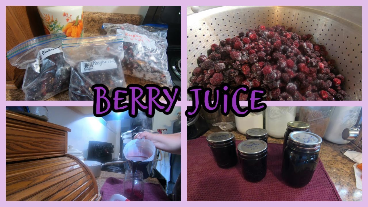 Making and canning raspberry juice