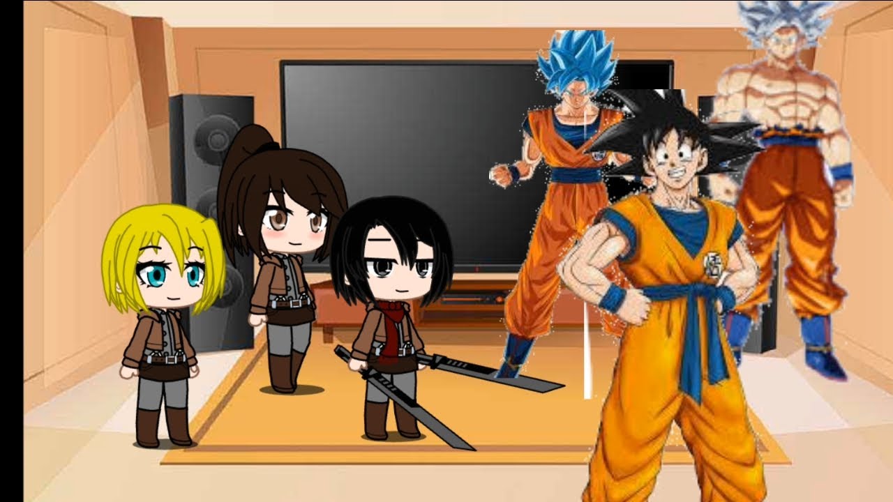 Las Chicas de Attack on titán Reaccionan a Goku