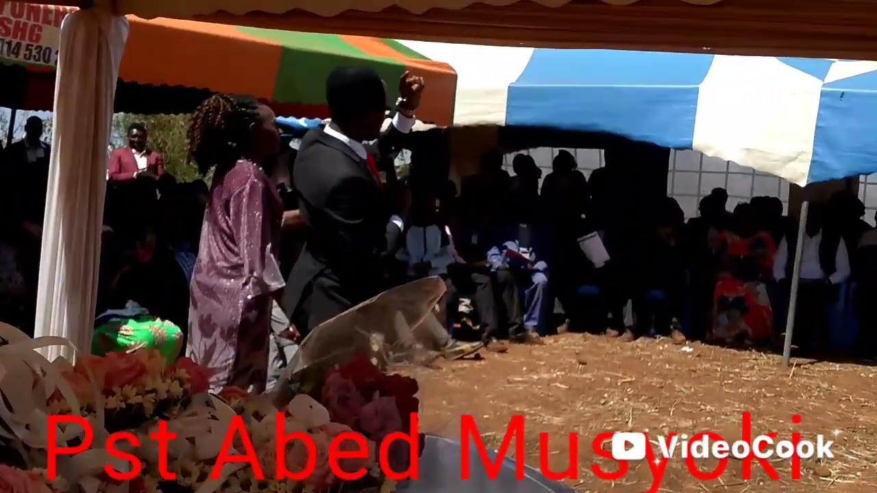 Pst Abed Musyoki performing Maundu makeethiwa meu during purity Mutindi Keli send off 
