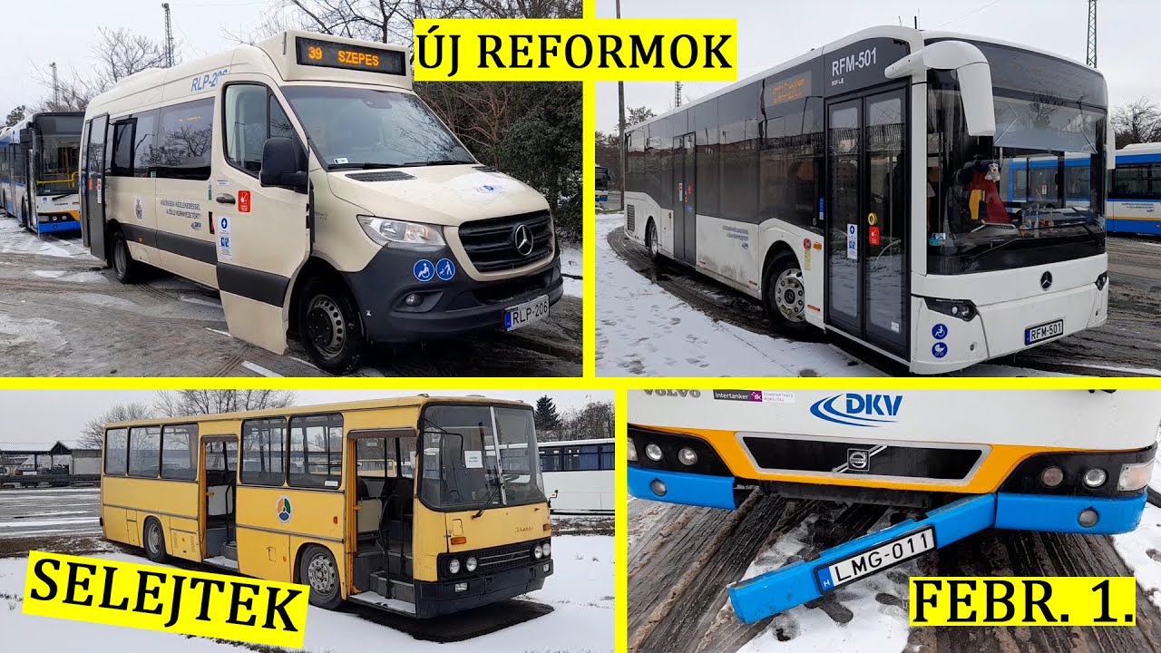 Két új Mercedes Reform; selejt Ikarusok február 1-jén