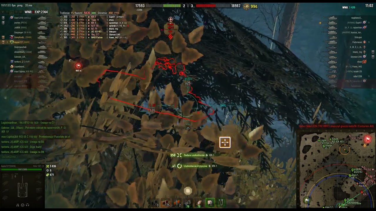 Aplle 727 - 10900dmg / 5 kill / i tylko 1klasa