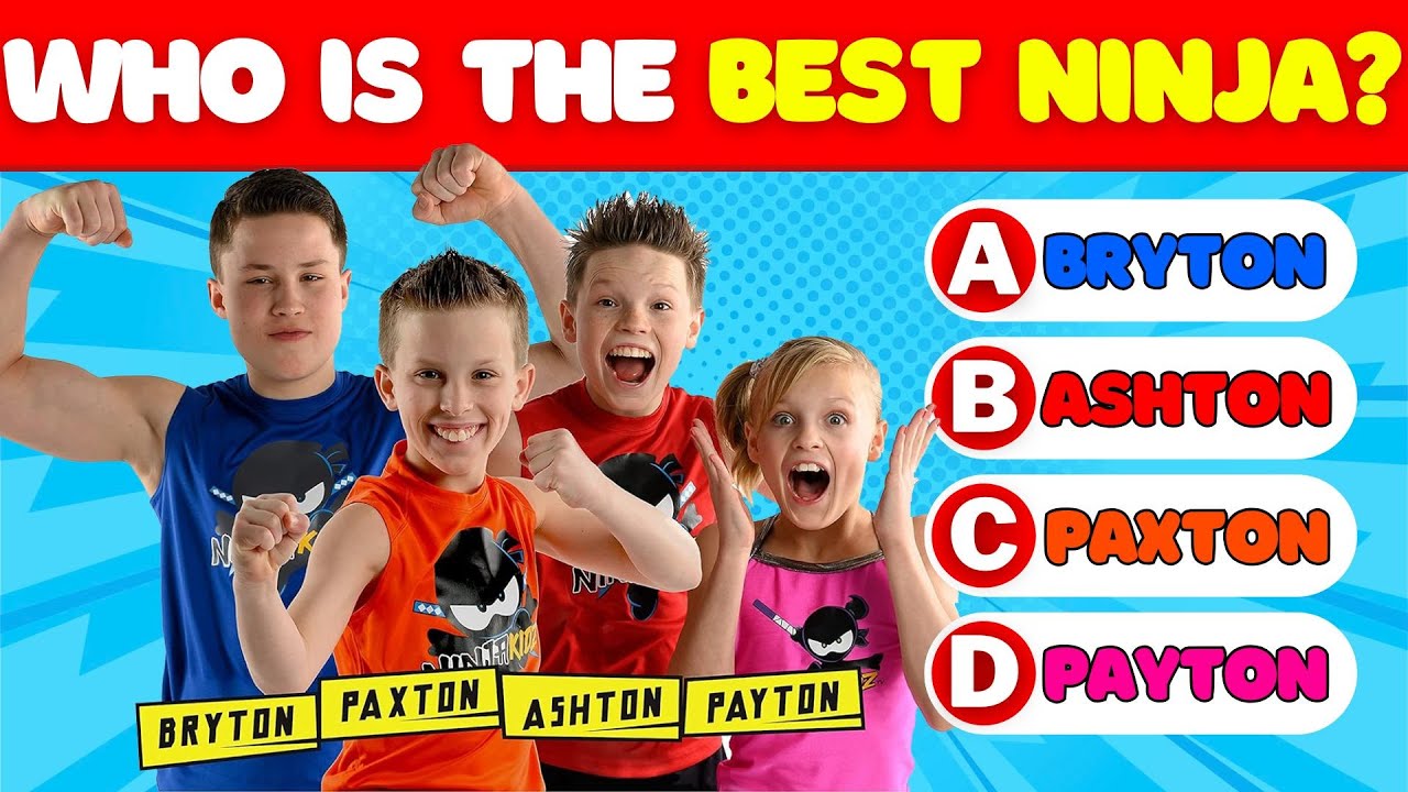 Ninja Kidz TV Quiz | How Well Do You Know Payton, Bryton, Ashton, and Paxton?
