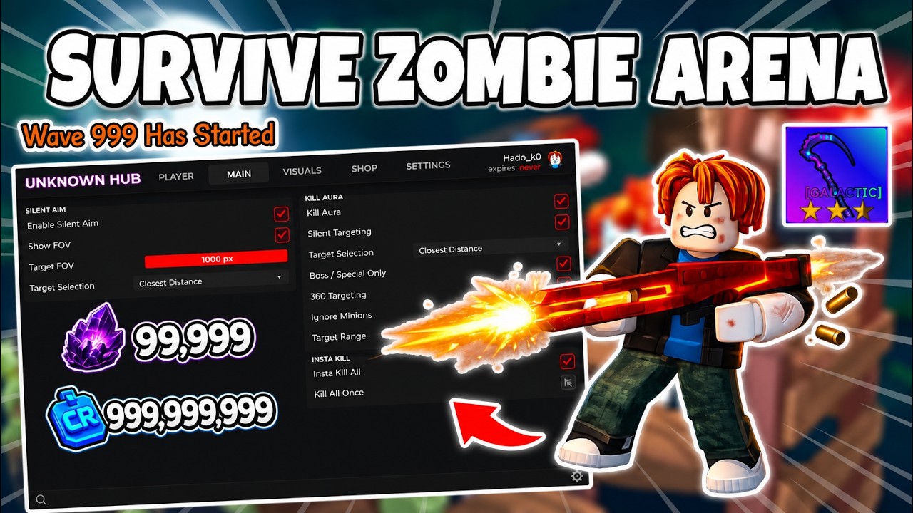 BEST Survive Zombie Arena Script 2026 🚀 | Insta Kill All, Kill Aura, Auto Buy & OP Features