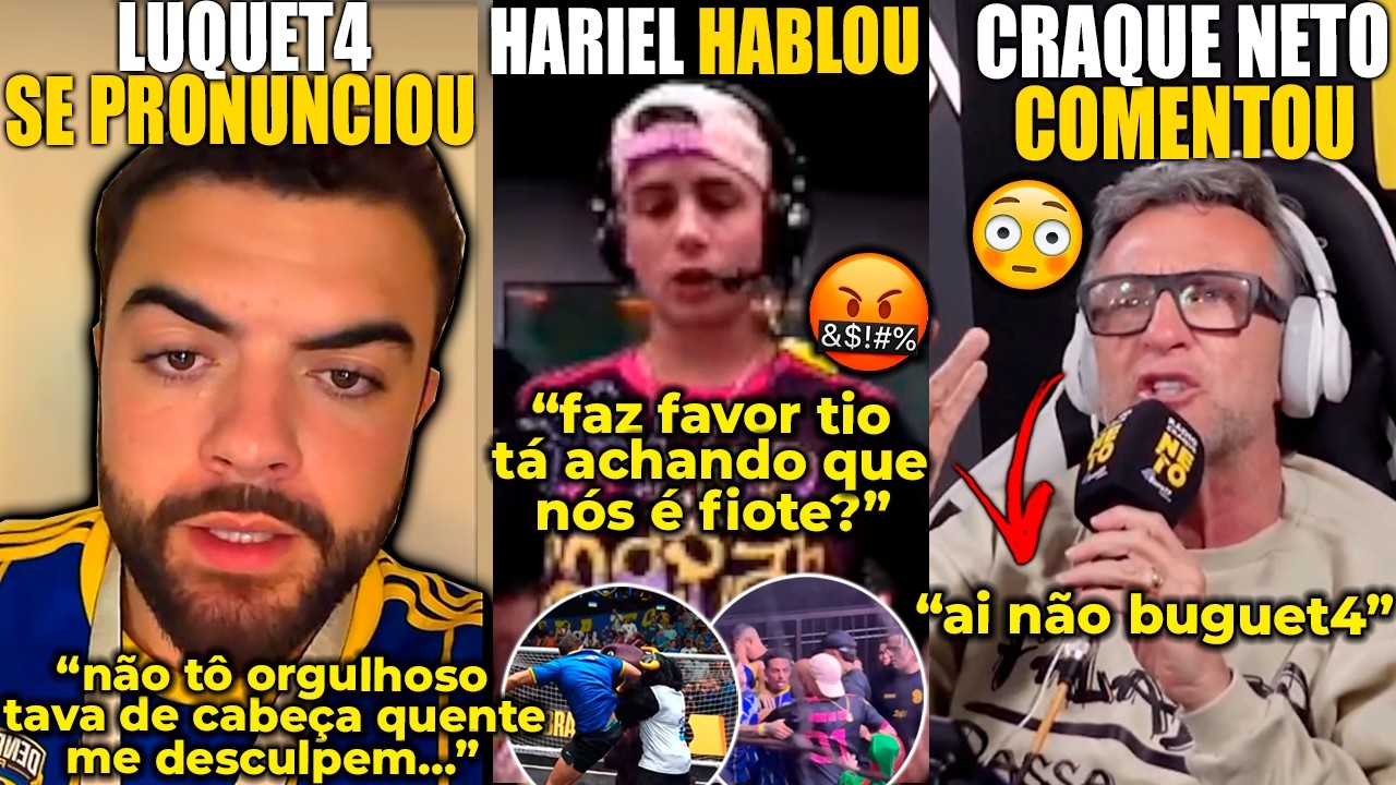 CRAQUE NETO COMENTOU! LUQUET4 SE PRONUNCIOU E MC HARIEL FALOU SOBRE A TRETA DENDELE E FUNKBOL!