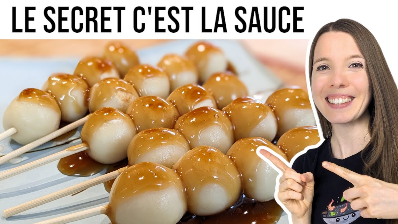 Recette facile: MITARASHI DANGO Dumplings Dessert Sucrés HOP DANS LE WOK