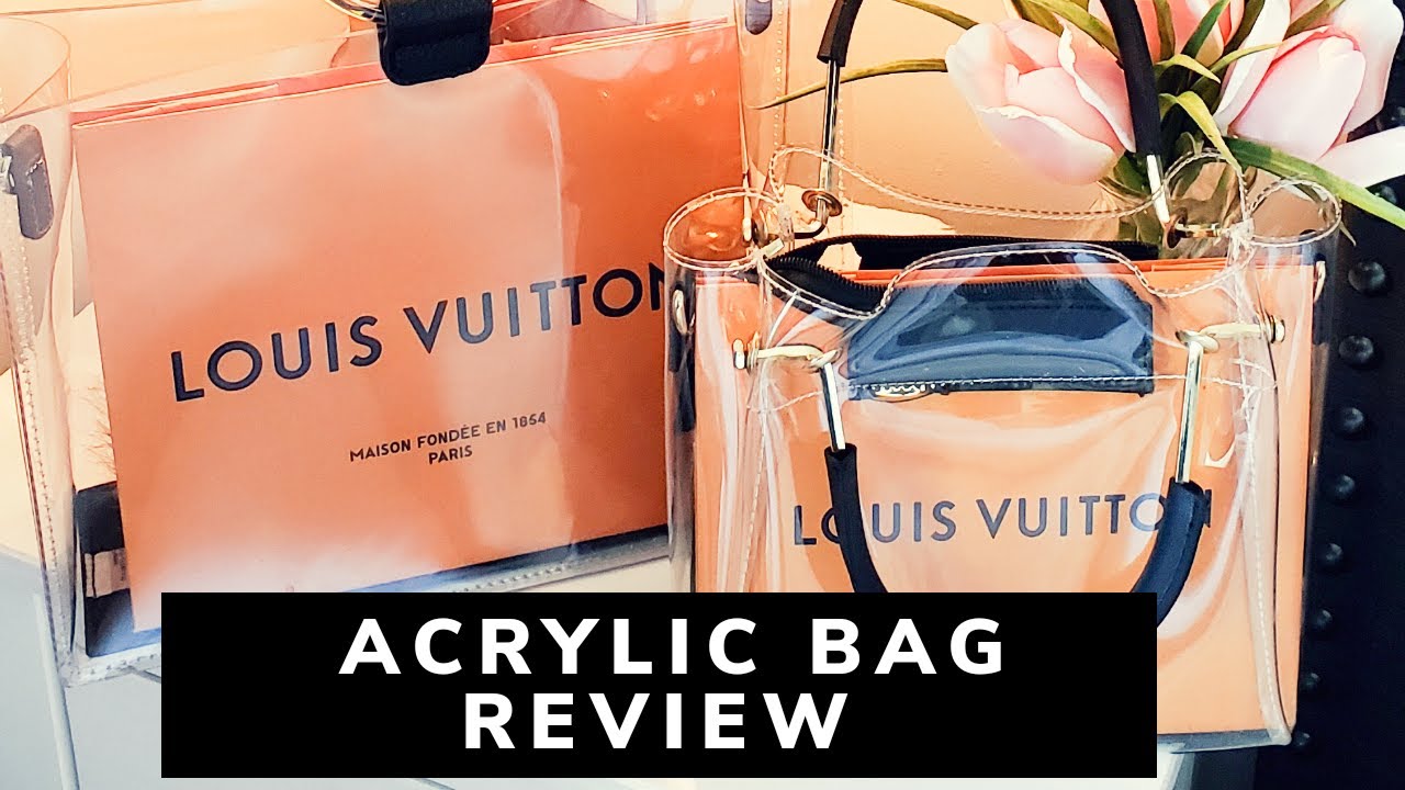 CLEAR/ACRYLIC BAG REVIEW, PLUS LOUIS VUITTON BAG HACK 2020