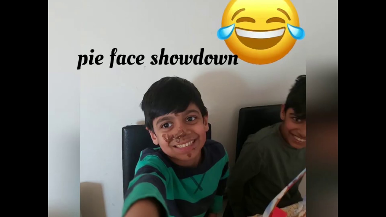 Pie face showdown with Nutella
