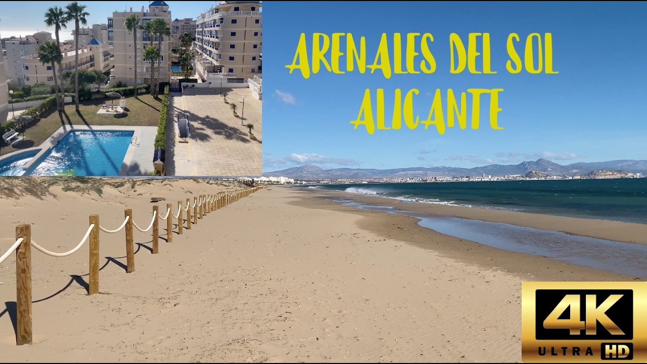 💆🏽🌞Paseo relajante por la playa ARENALES DEL SOL - Alicante 2026 Relaxing stroll through Alicante