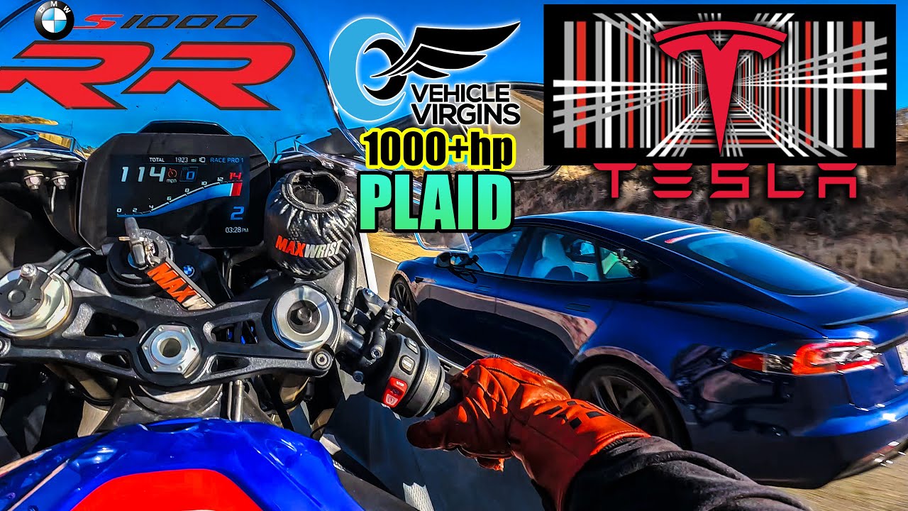 Tesla Plaid против BMW S1000RR @VehicleVirgins @maxwrist