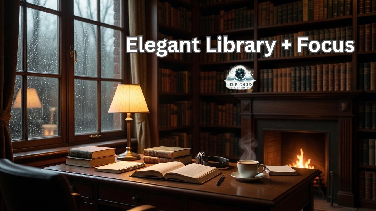 2-Hour Productive Focus | Relaxing Elegant Library Ambience for Study & Concentration