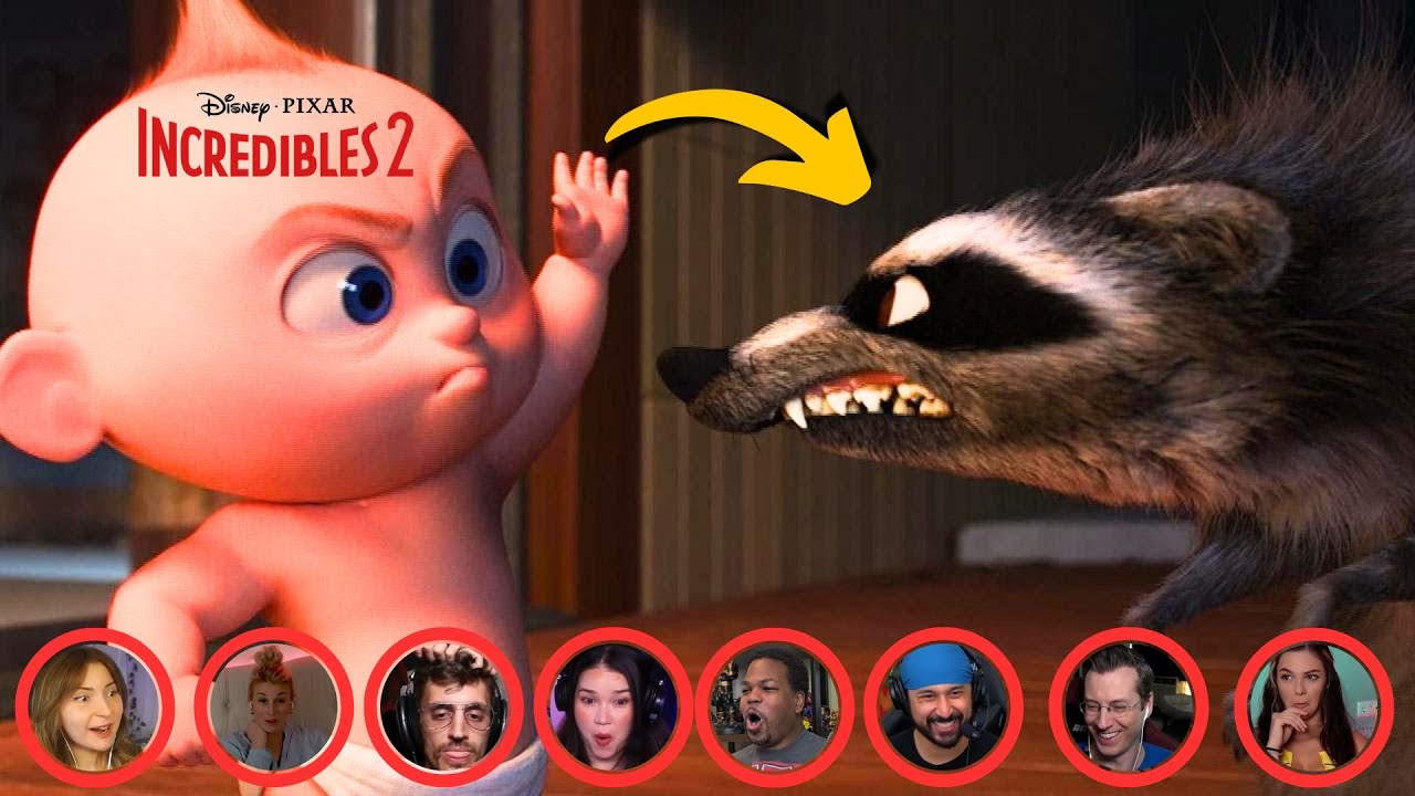 JACK JACK vs RACCOON Funny Fight Scene REACTIONS!  Incredibles 2 (2018)