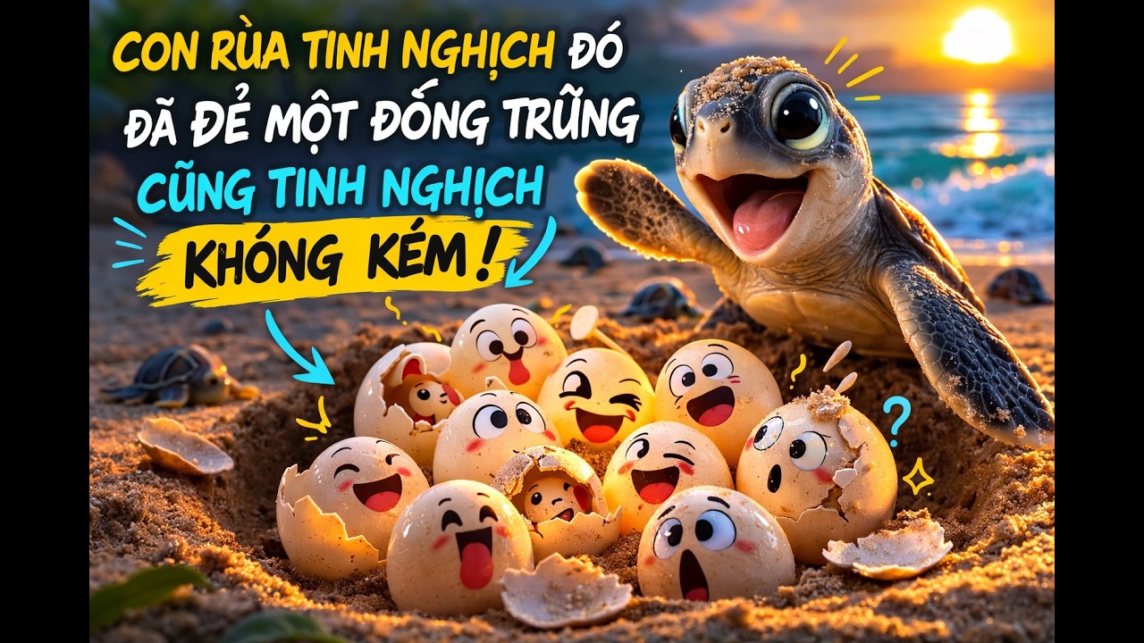 Con rùa tinh nghịch đó đã đẻ một đống trứng cũng tinh nghịch không kém!