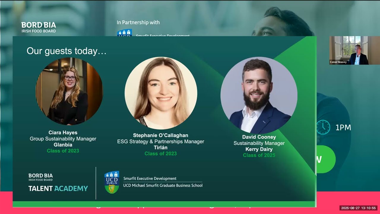 Bord Bia Origin Green Ambassador Webinar (August 2025)