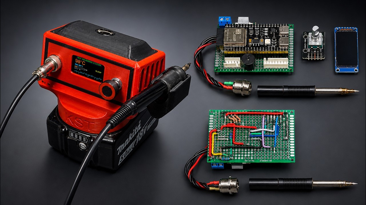 DIY GOOT Soldering Station with ESP32-S3 | Makita 18V + Temperature Control + 3D Printed Case