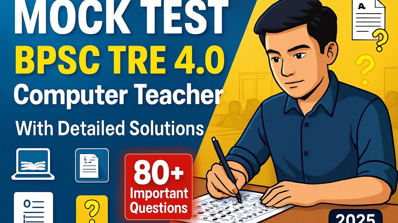 BPSC TRE 4.0 Computer Teacher | 80 Important Questions with Detailed Solutions | MCQ Practice