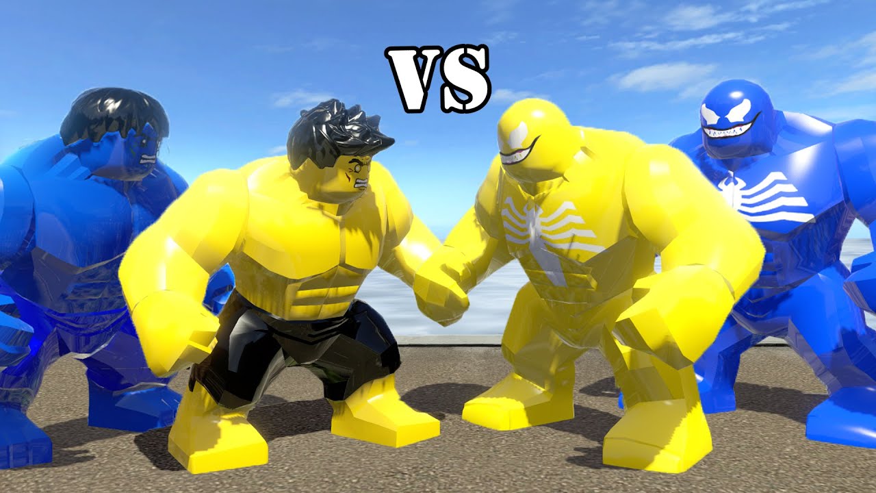 Who is The Best? Yellow Venom & Blue Venom OR Yellow Hulk & Blue Hulk?  - Epic LEGO Transformations!