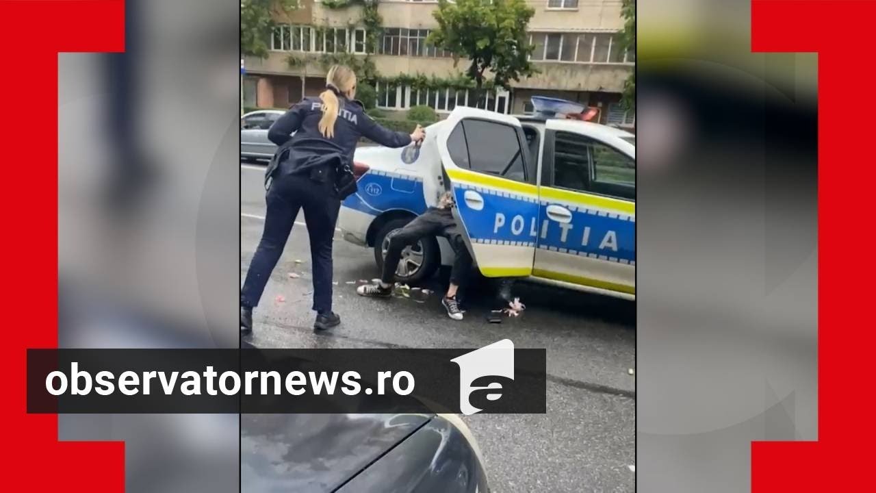 Explicaţii amuzante ale şefilor, după ce o poliţistă i-a dat cu spray în ochi colegului. 