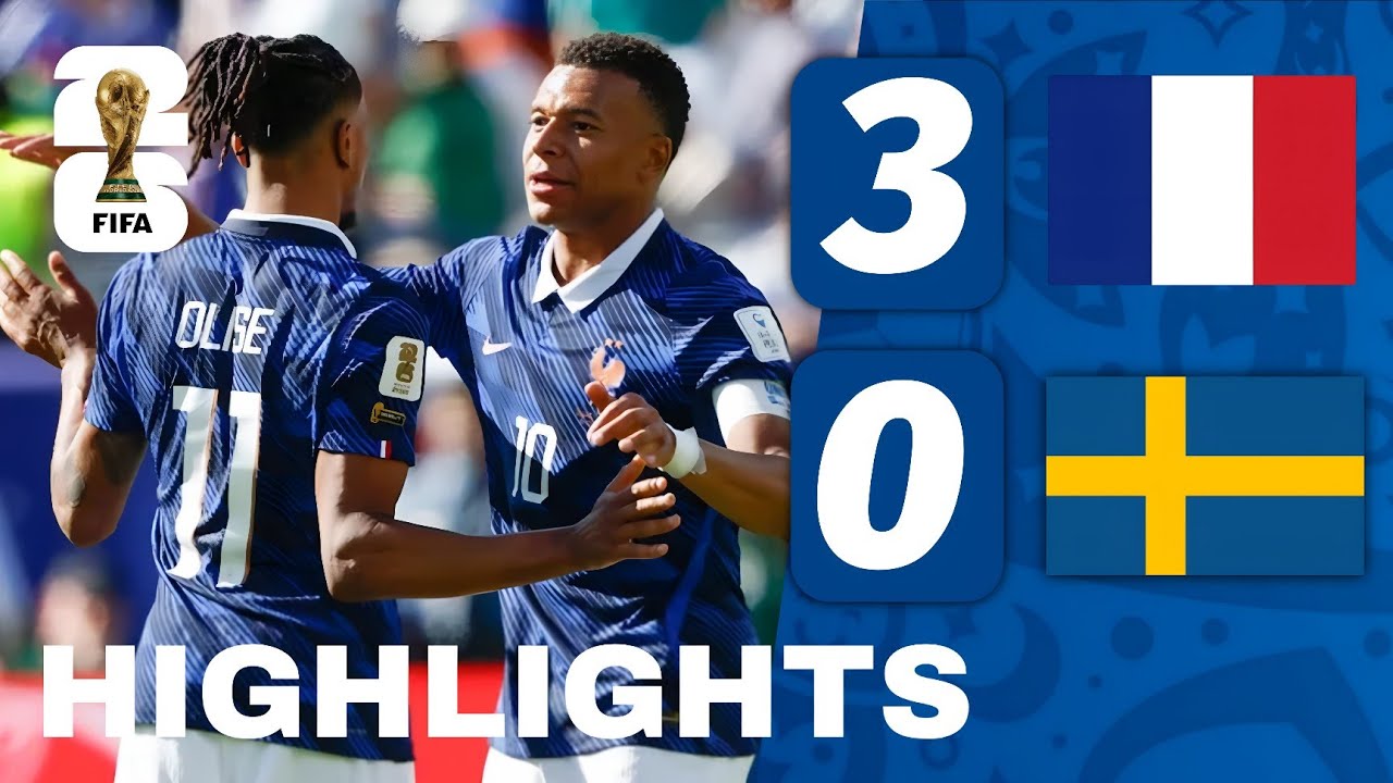 MBAPPE BRACE & OLISE MASTERCLASS| FRANCE VS SWEDEN 3-0| HIGHLIGHTS & GOALS | MBAPPE, BARCOLA GOAL