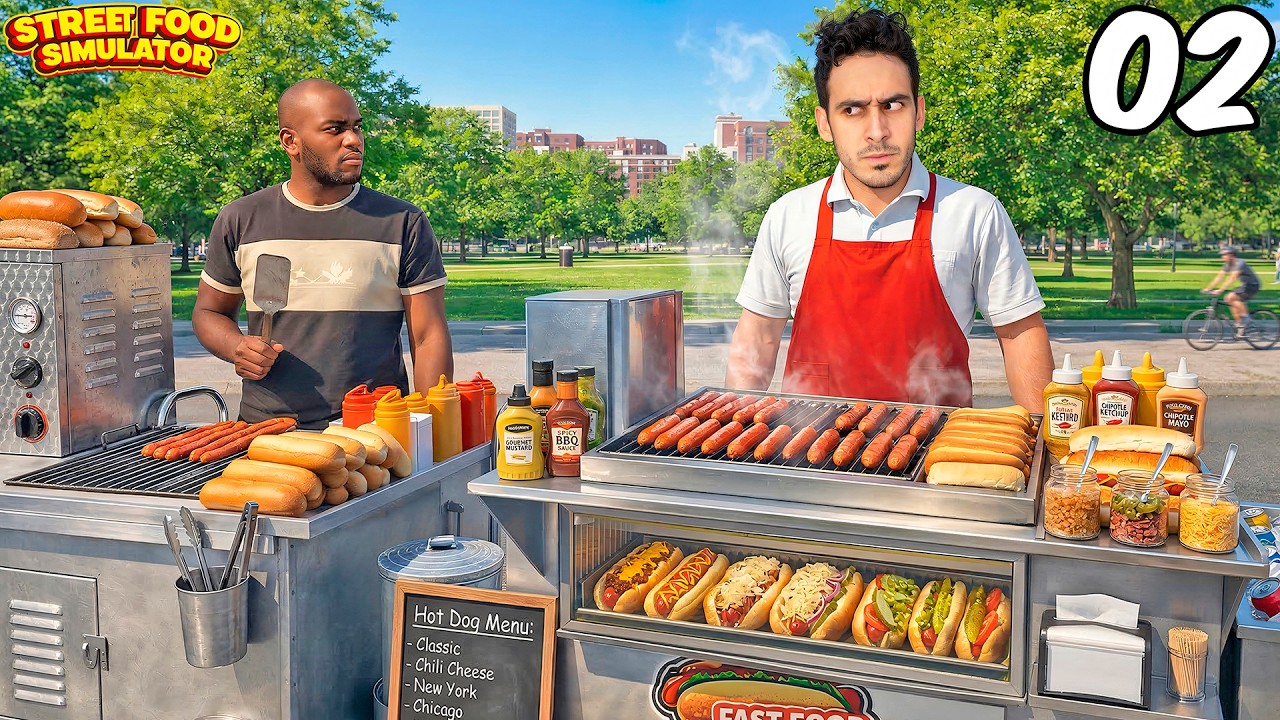 Mi Rival se Enfada Conmigo y manda al Hospital 😡🌭 Street Food Simulator