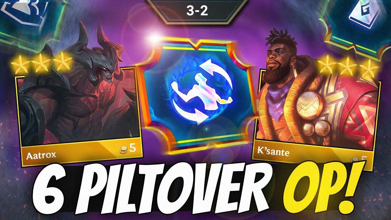 6 PILTOVER on 3-2 GAVE ME FREE ⭐⭐⭐ 3 STAR LEGENDARIES! | Teamfight Tactics Set 9