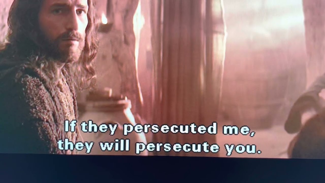 Jesus Christ washing the disciples feet - flashback scene from the Passion of the Christ (2004)