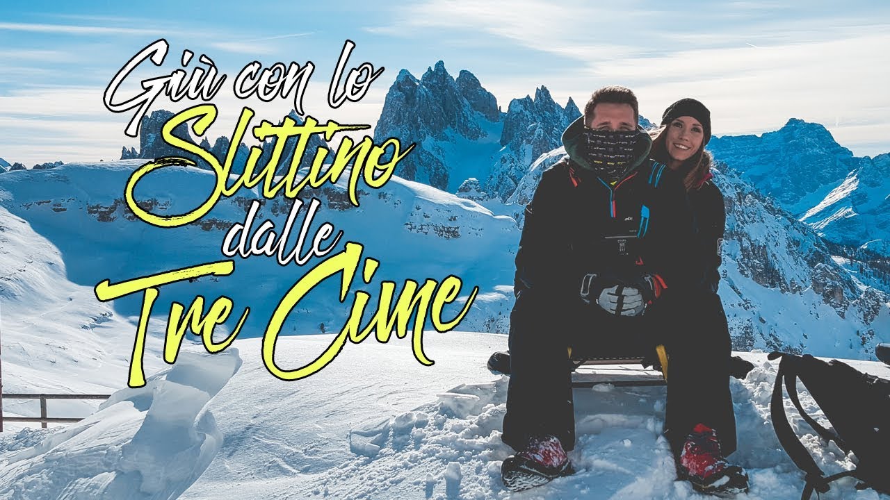 Giù con lo SLITTINO dalle TRE CIME! | ENG Subs |
