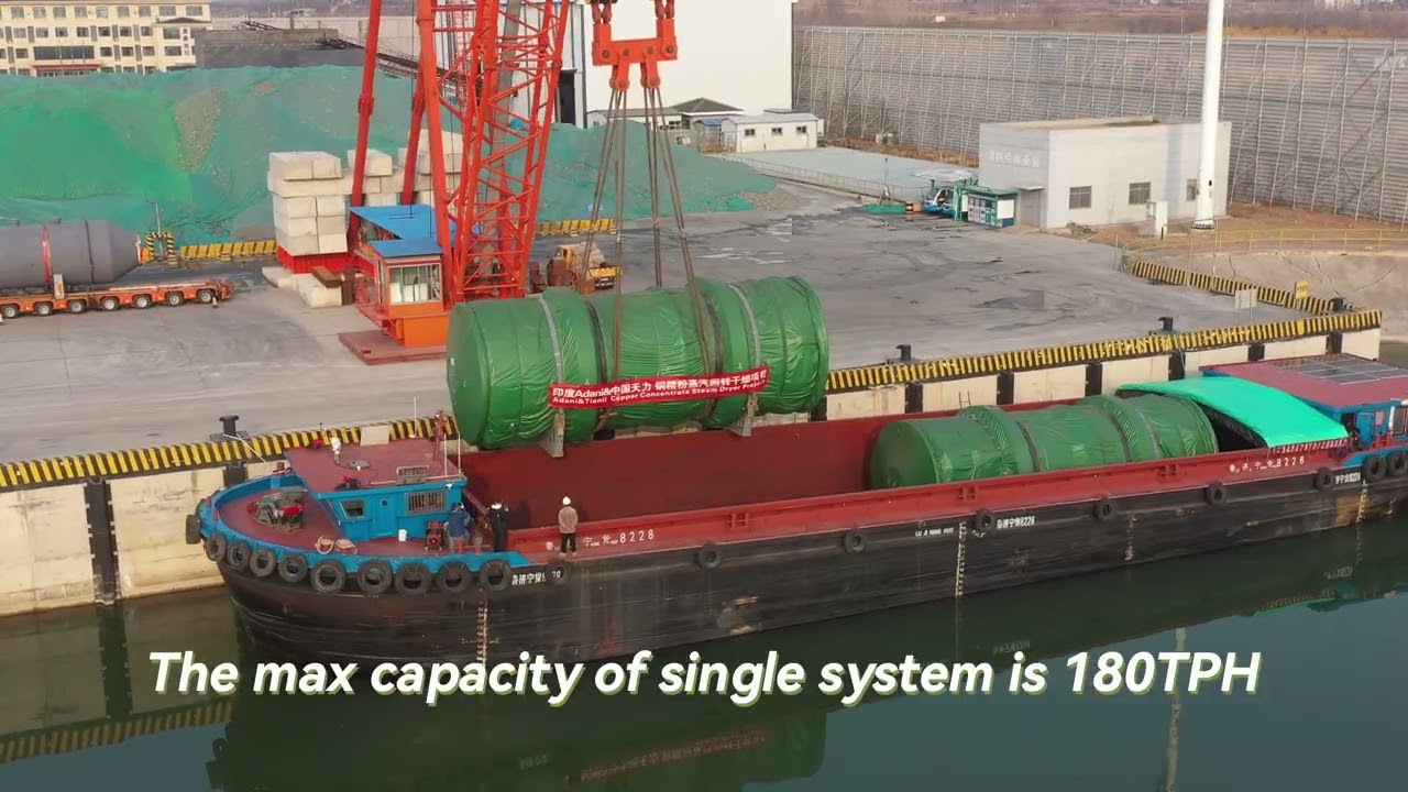 Copper concentrate steam rotary dryer supplied by Tianli to Adani Group