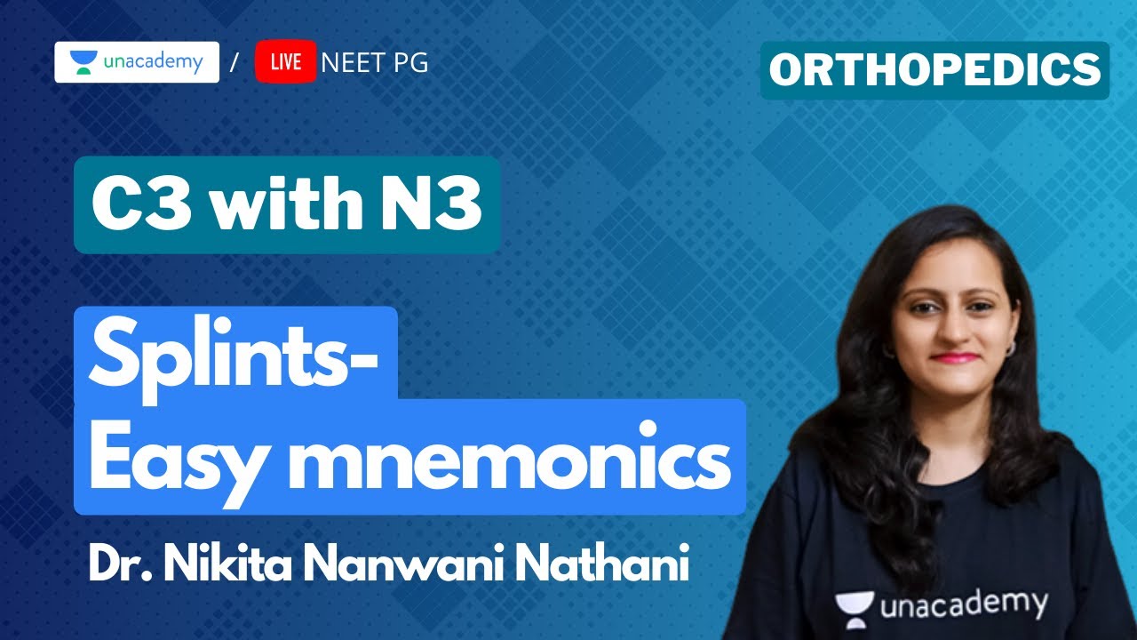C3 with N3 | Orthopedic Splints- Easy mnemonics with Dr. Nikita Nanwani